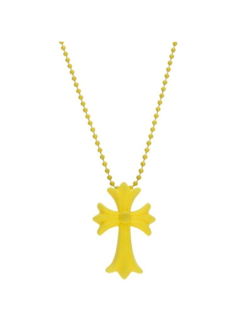 Chrome Hearts Rubber CH Crs Sml Small CH Cross Silicone Necklace